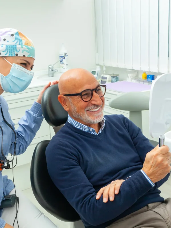 Emergency dentist examining patient with severe toothache in Carbondale Colorado