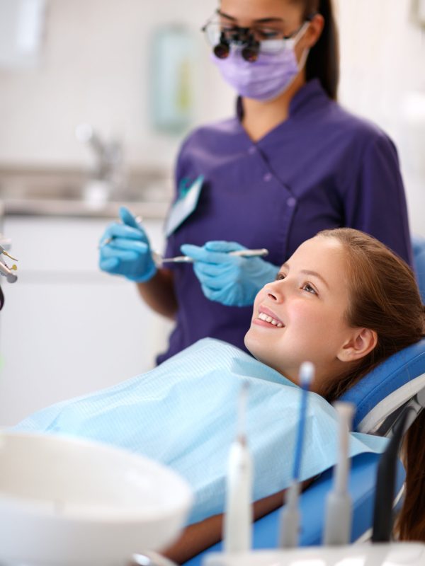 Little girl on dental examination