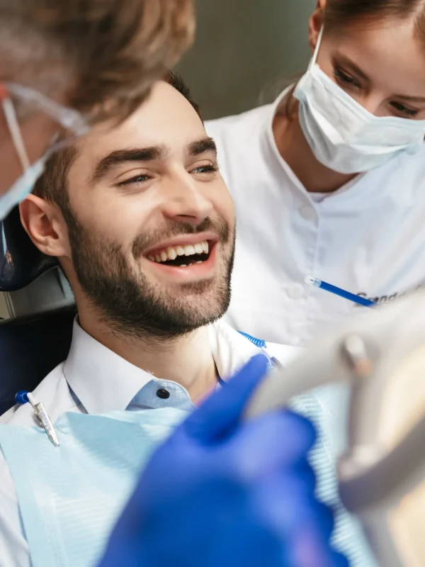 Happy patient relieved after emergency tooth removal in Carbondale Colorado
