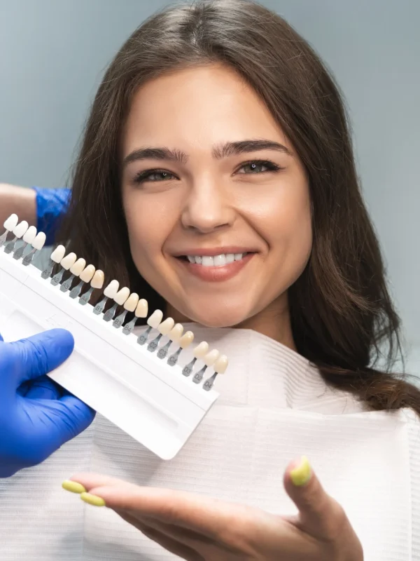 Cosmetic dentist examining patient smile at Rivers Dentistry Carbondale Colorado