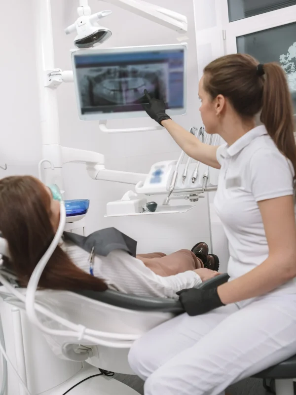 Patient seated comfortably before IV dental sedation procedure at Rivers Dentistry