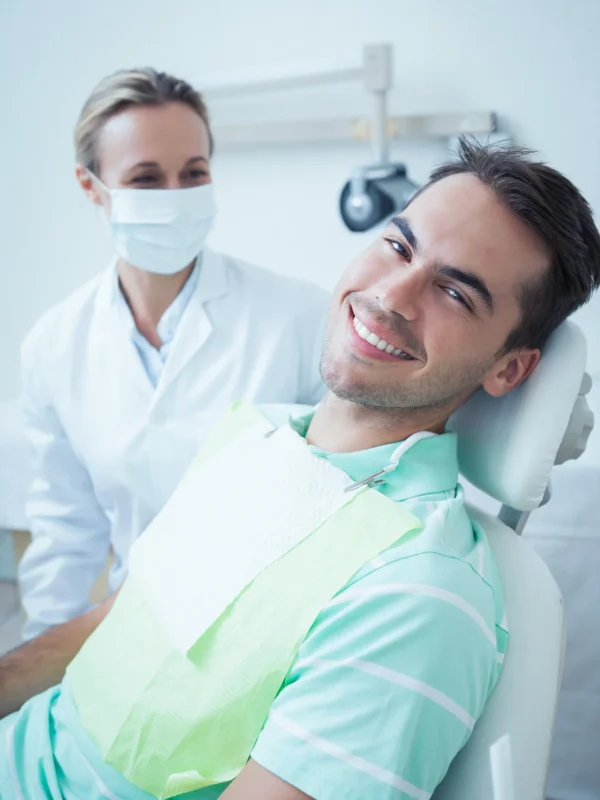 Dental crowns before and after smile comparison at Rivers Dentistry Carbondale